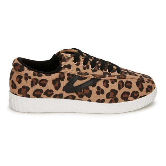 Tretorn Nylite Plus Canvas Leopard Print Women's Sneakers Anthropologie Size 8M - Picture 1 of 13